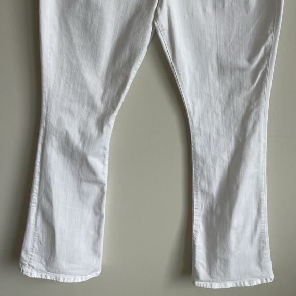 Frame Le High Flare Jeans Womens Size 33 White Denim Stretch Flared Leg Pants - Picture 5 of 16